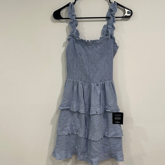 Blue Ruffled Dress NWT - Picture 1 of 7